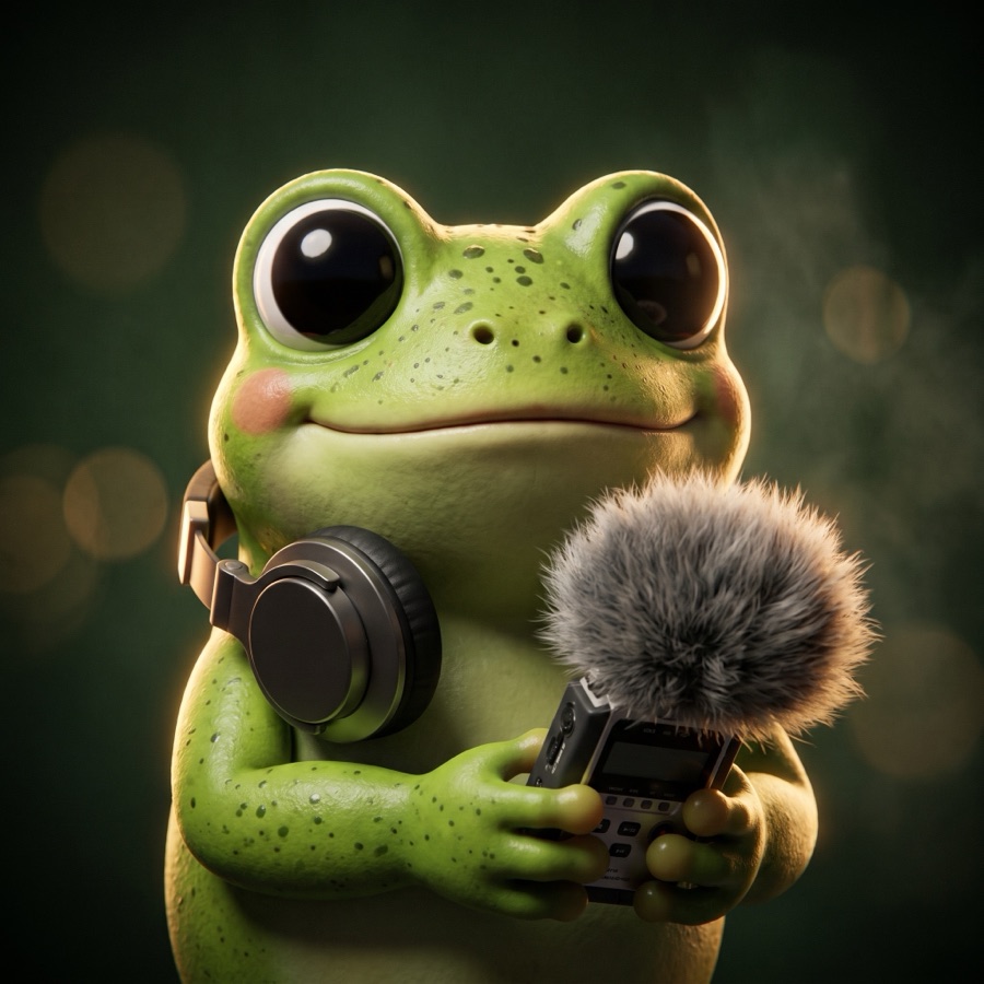 The Solo Frogs frog as the audio team