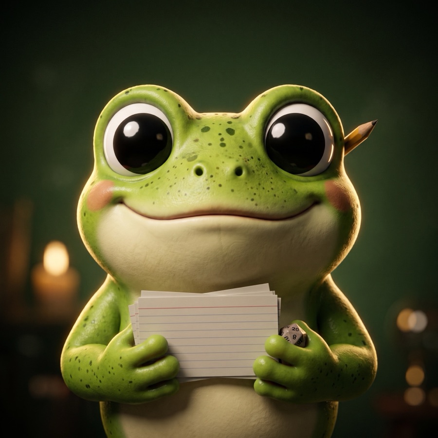 The Solo Frogs frog as the design team